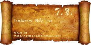 Todorov Nóra névjegykártya