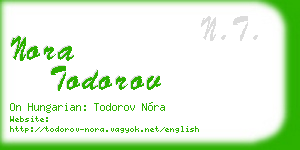 nora todorov business card